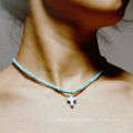 Shangjie OEM Cross Cross Clavicle Short Small Turquesa Collar Joya Collares
